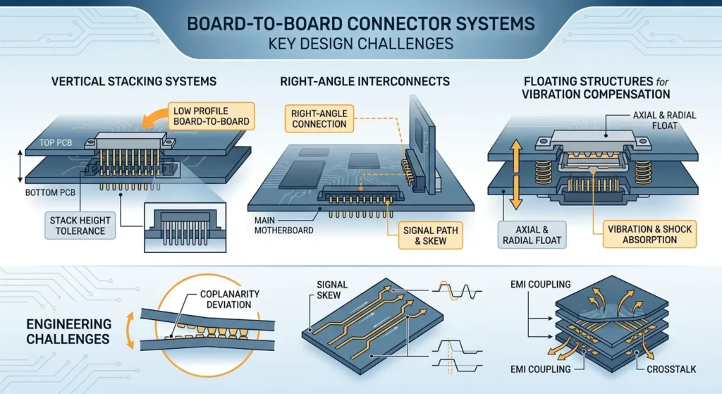 Board-to-Board Connector Systems and Design Challenges