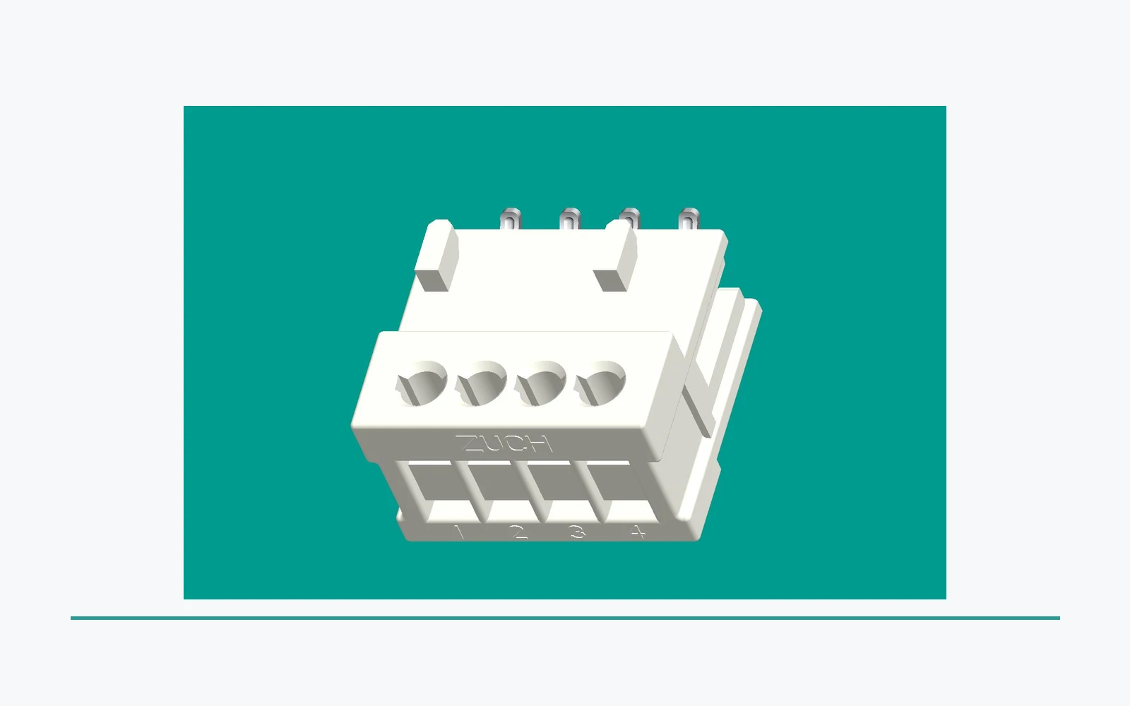 RAST connector product view for a controlled appliance PCB inquiry