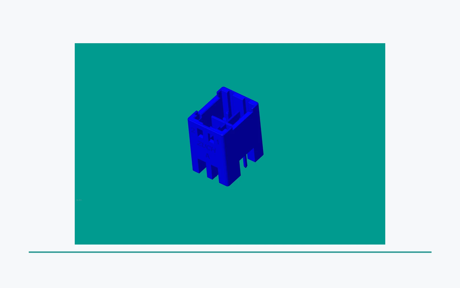 Rectangular connector product view for retention-feature comparison