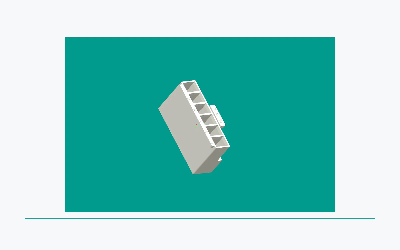 Rectangular connector product view for a controlled locking-mechanism inquiry
