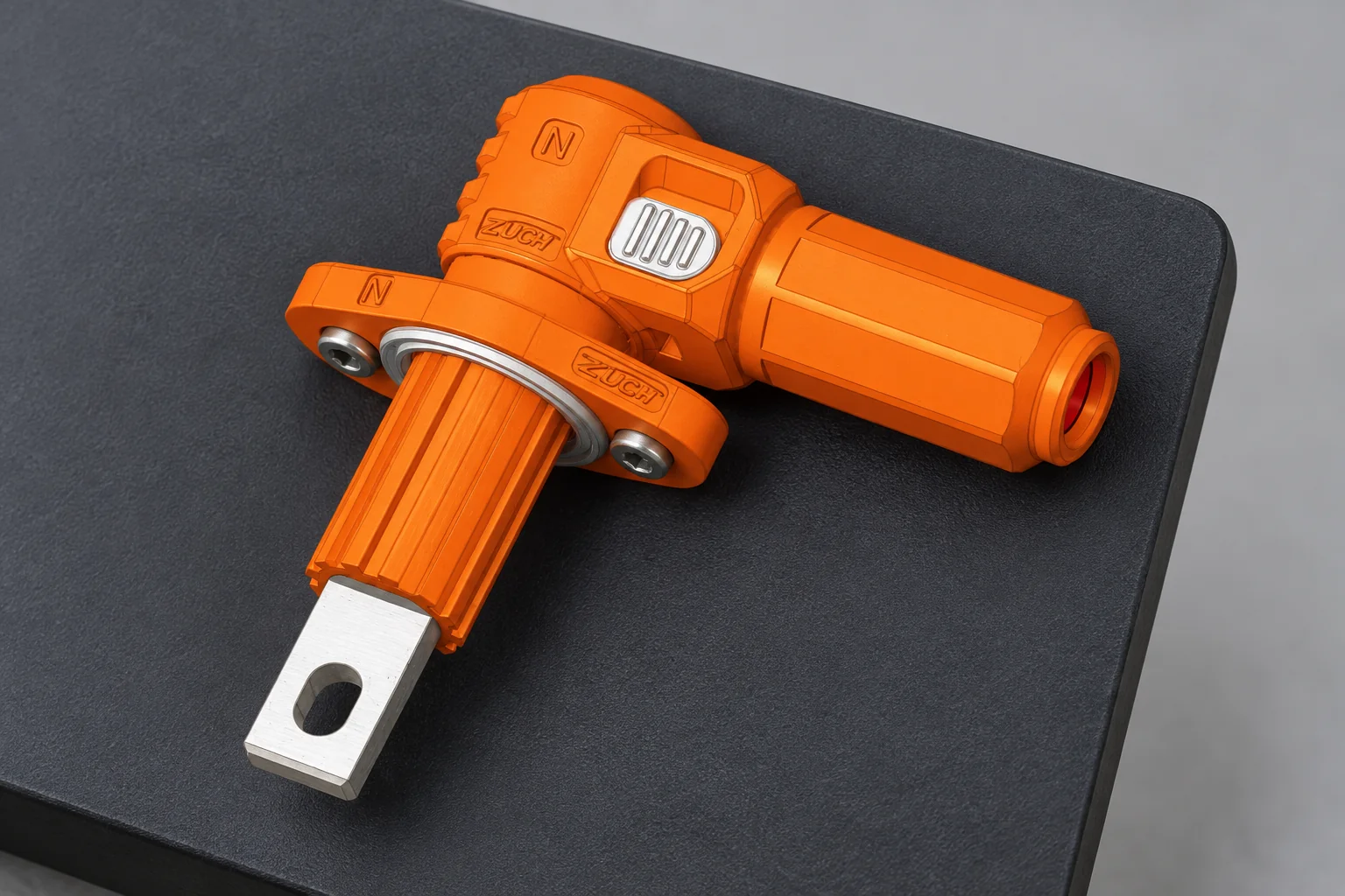 Right-angle CT-S/P0136 connector installed with service and routing clearance