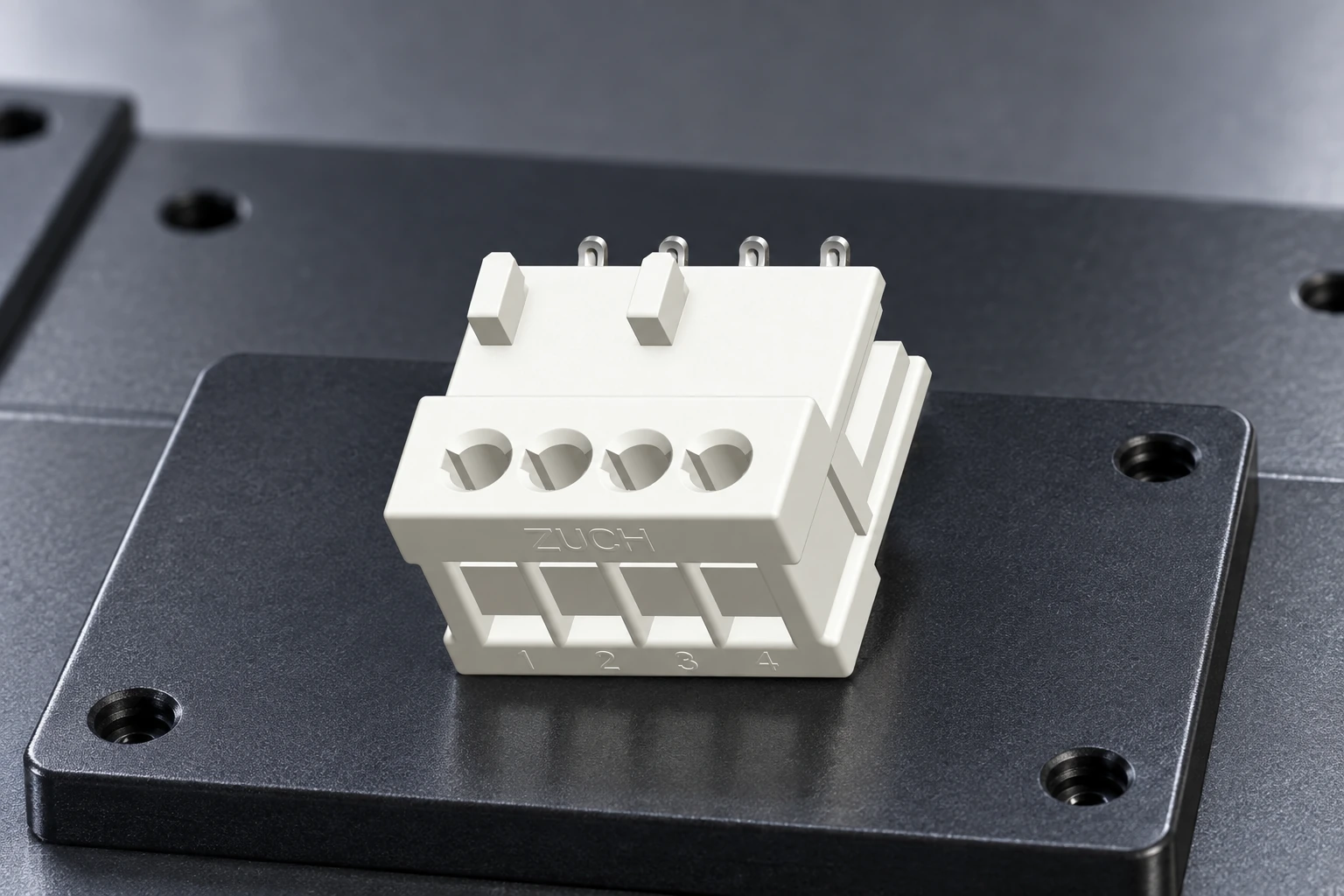Automotive connector housing positioned for a post-service condition and retention check