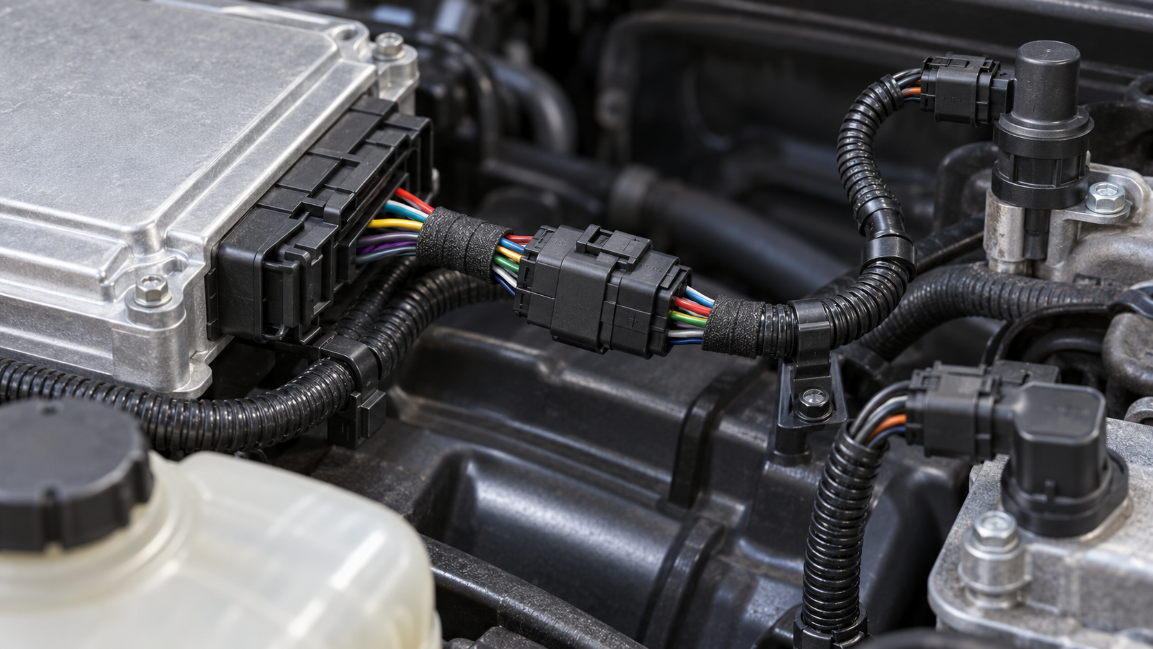 9-pin automotive connector compact harness application