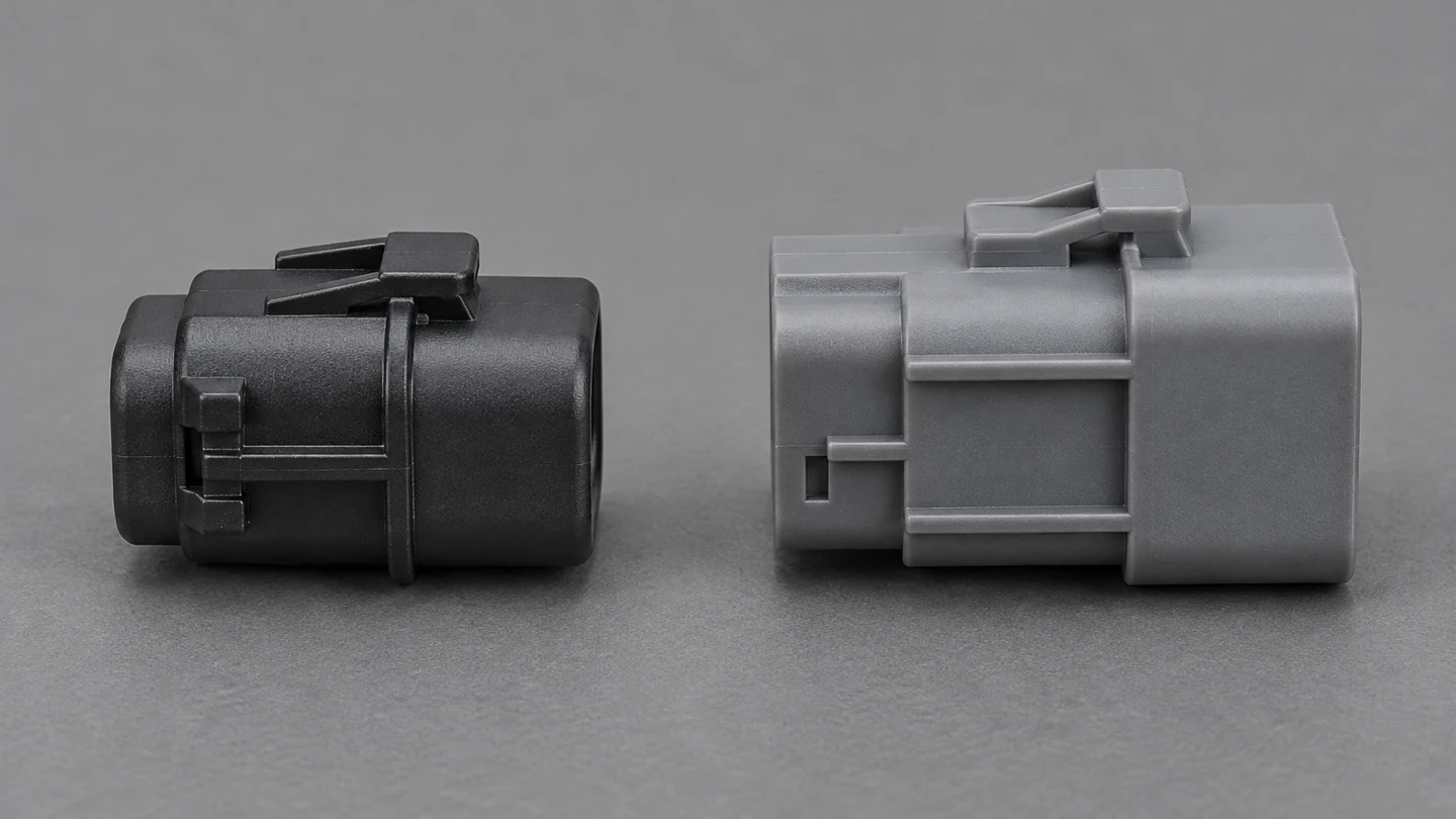 Two generic automotive housing examples illustrating different external forms